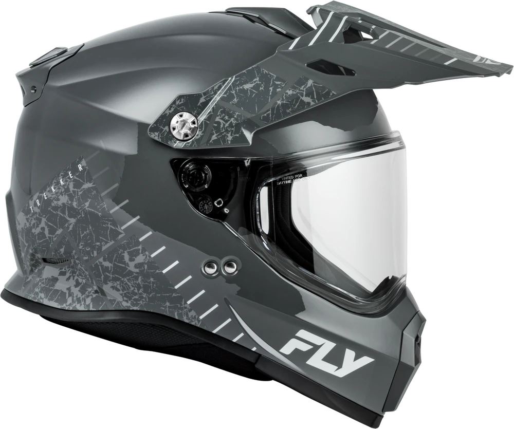 FLY Trekker Granite Helmet Grey/Grey right side view