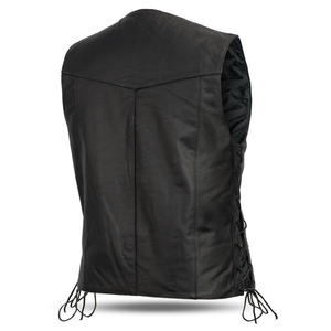 Eagle 4-Snap Side-Laced Tall leather vest back view