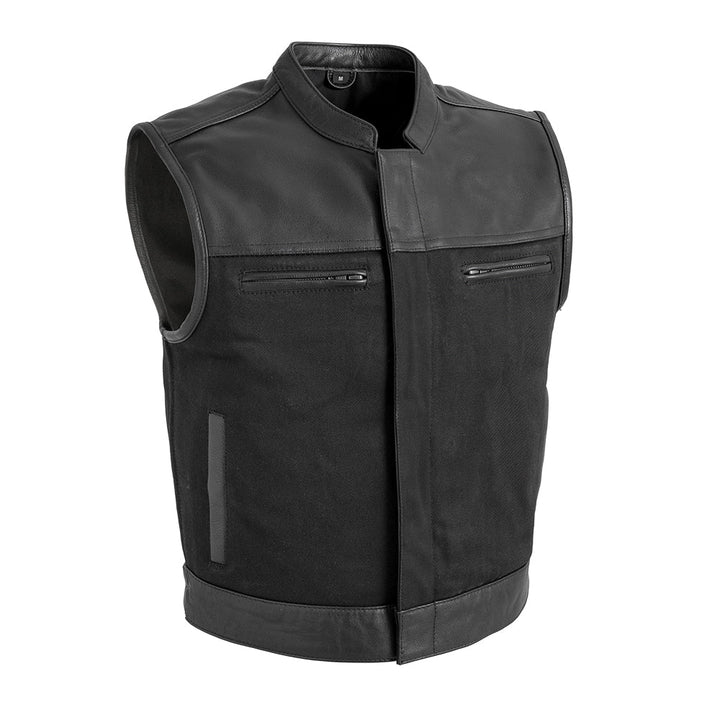 Men's Lowrider Leather / Twill Vest