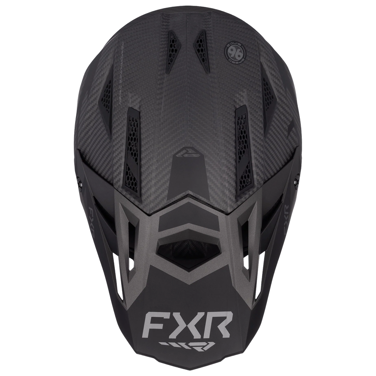 FXR Helium Alpha Carbon MX MIPS Helmet, Ops black, top ventilation