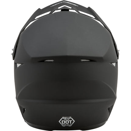 GMAX MX-46 off-road helmet in matte black, rear view