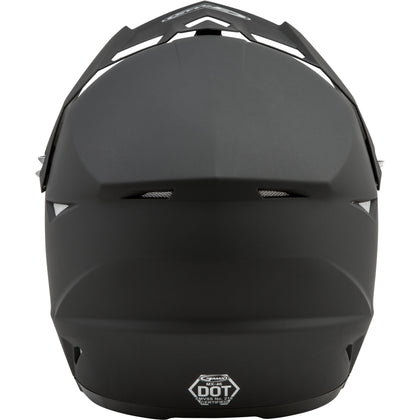 GMAX MX-46 off-road helmet in matte black, rear view
