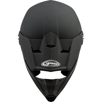 GMAX MX-46 off-road helmet in matte black, top view