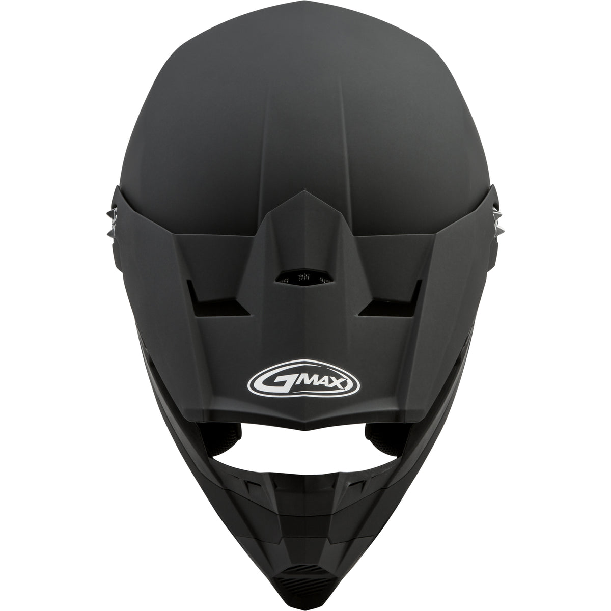 GMAX MX-46 off-road helmet in matte black, top view