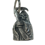 Grim Reaper motorcycle guardian bell with detailed reaper design holding a scythe.