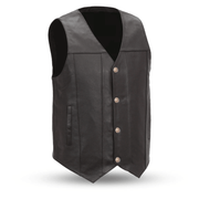 Eagle Gun Runner Tall leather vest front view