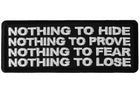Nothing To Hide Patch