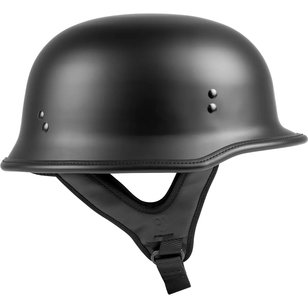 Highway 21 9mm Matte Black German Beanie Helmet