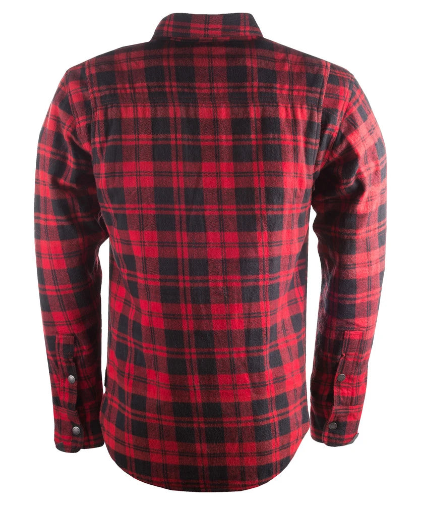 Highway 21 Marksman Flannel Black/Red rear action-back view
