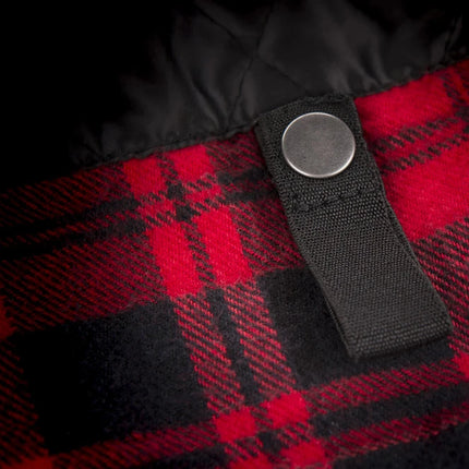 Highway 21 Marksman Flannel Black/Red interior snap detail