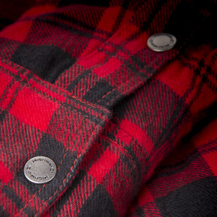 Highway 21 Marksman Flannel Black/Red cuff snap detail