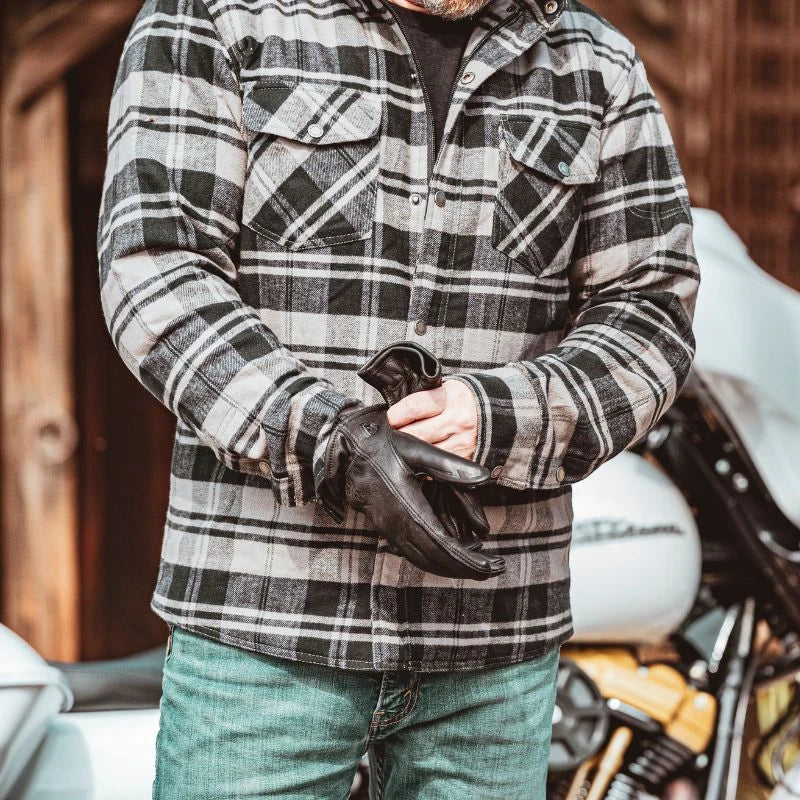 Highway 21 Marksman Flannel Black/Grey riding lifestyle