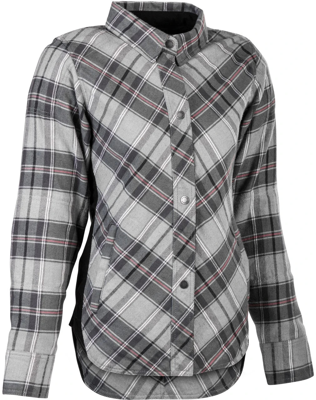 Highway 21 Women's Rogue Flannel, Pink/Grey, front view