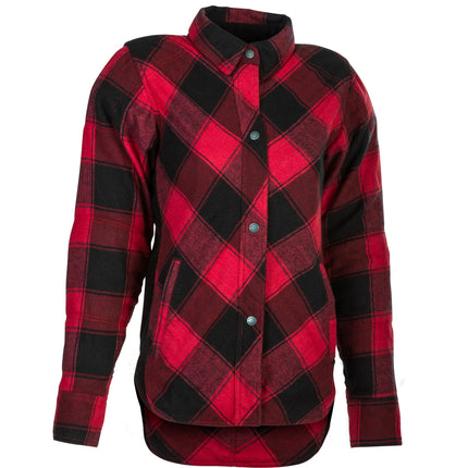 Highway 21 Women's Rogue Flannel, Red/Black, front view