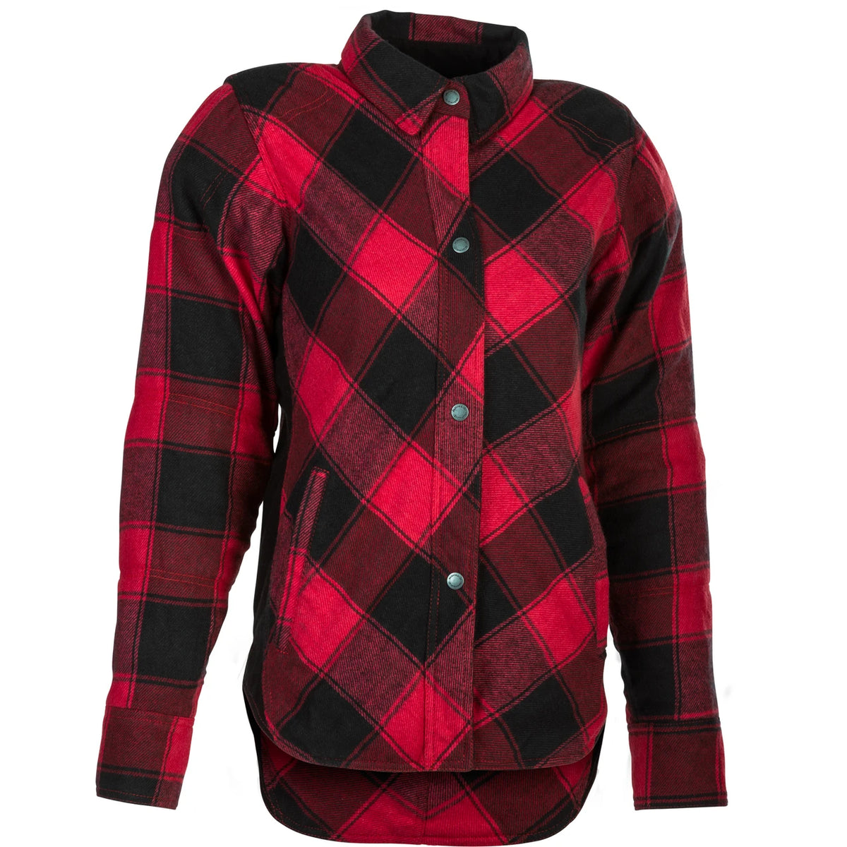 Highway 21 Women's Rogue Flannel, Red/Black, front view