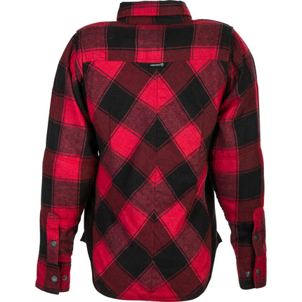 Highway 21 Women's Rogue Flannel, Red/Black, rear view