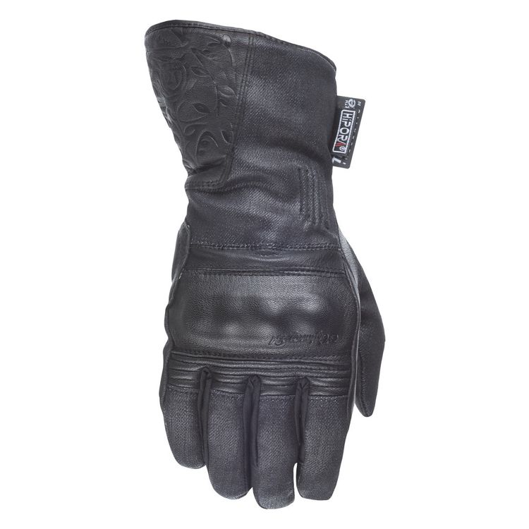 Ladies Black Rose Winter Glove