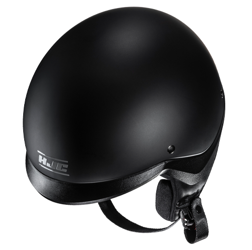 HJC C20 Solid Matte Black half helmet - front view