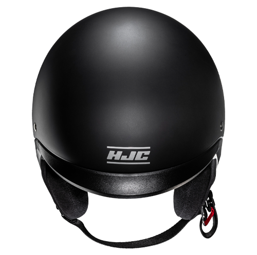 HJC C20 Solid Matte Black half helmet - rear view