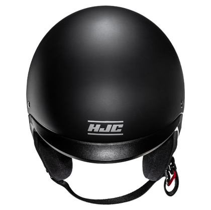 HJC C20 Solid Matte Black half helmet - rear view