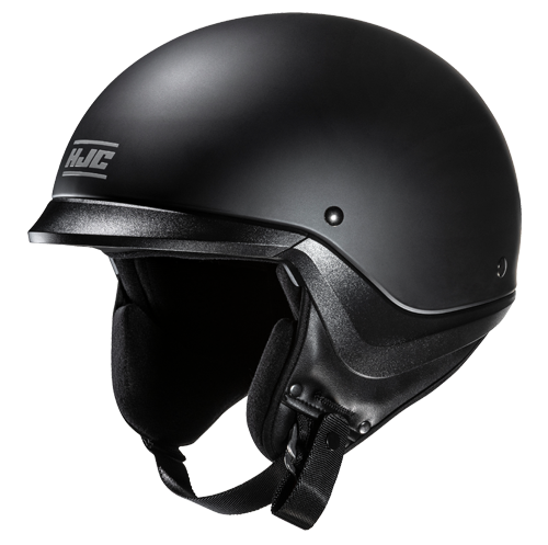 HJC C20 Solid Matte Black half helmet - side view