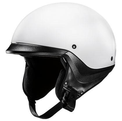 HJC C20 Solid Pearl White half helmet - side view