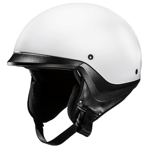 HJC C20 Solid Pearl White half helmet - side view