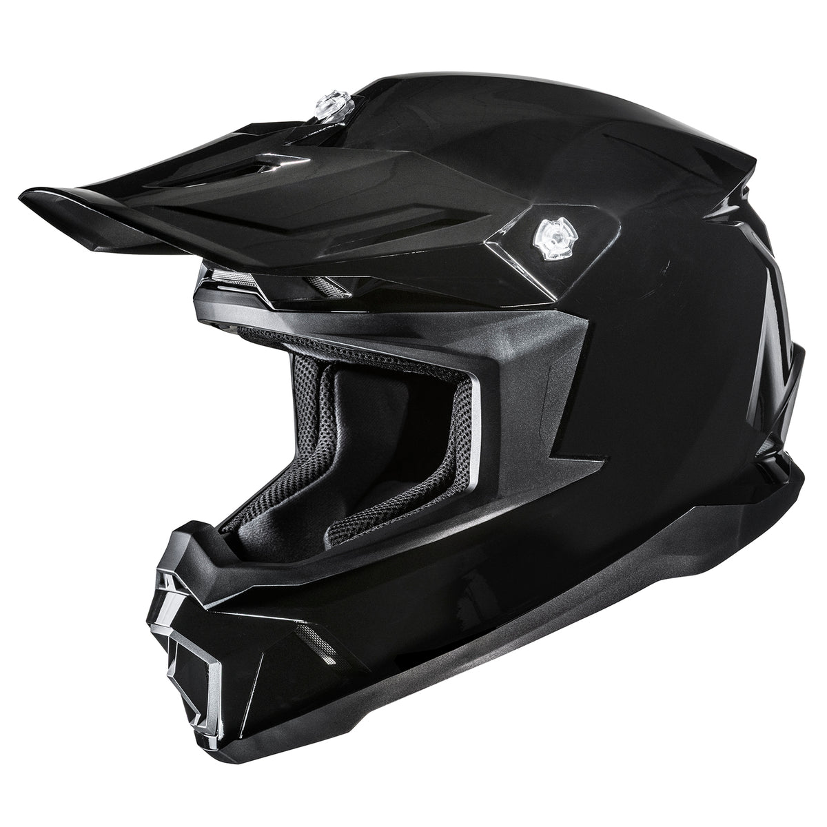HJC C50 Black front three-quarter view