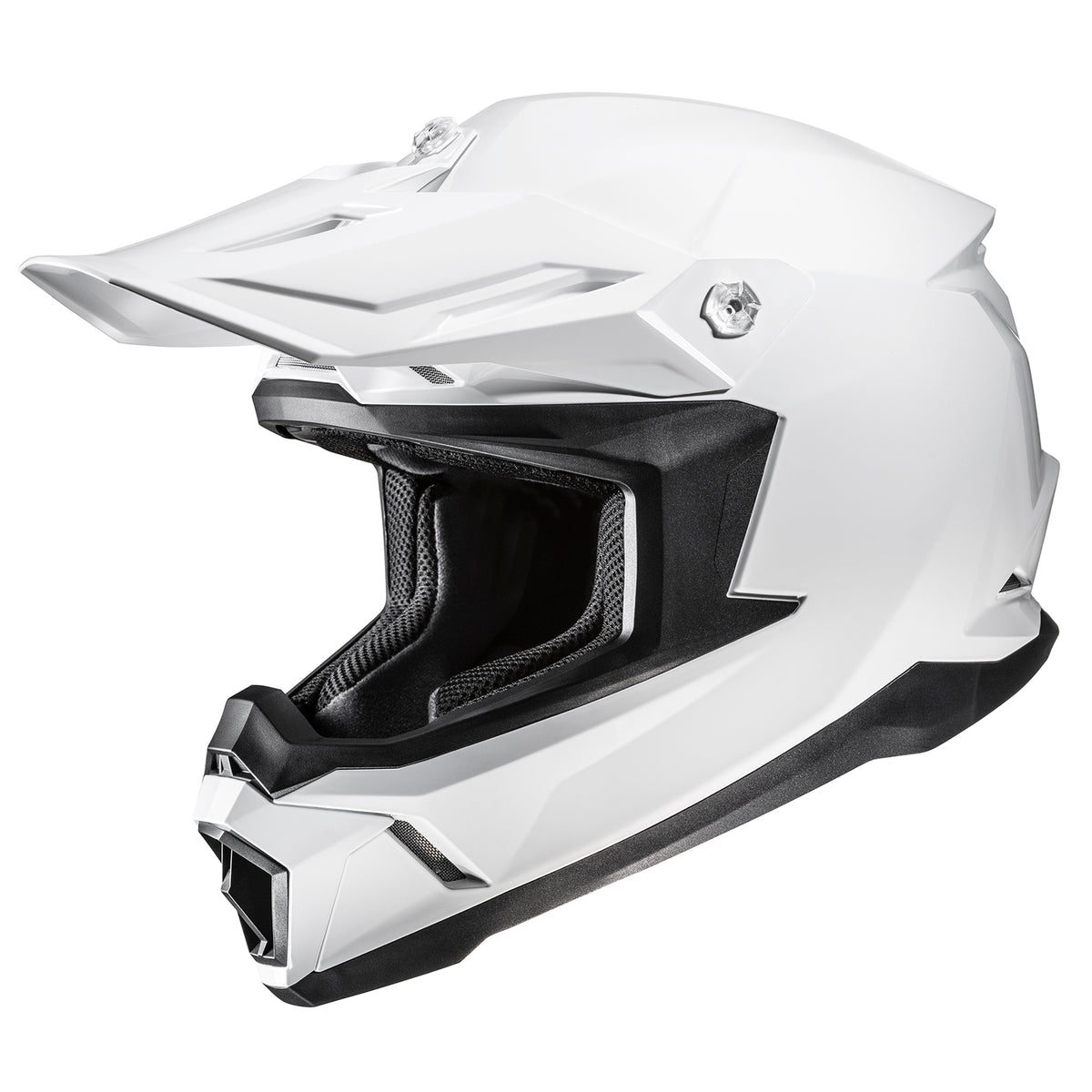 HJC C50 Pearl White front three-quarter view