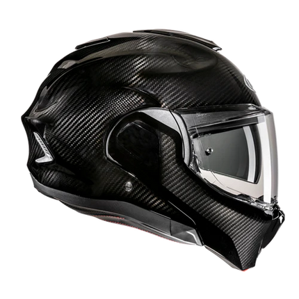 HJC F100 Carbon Gloss Black modular helmet right side view