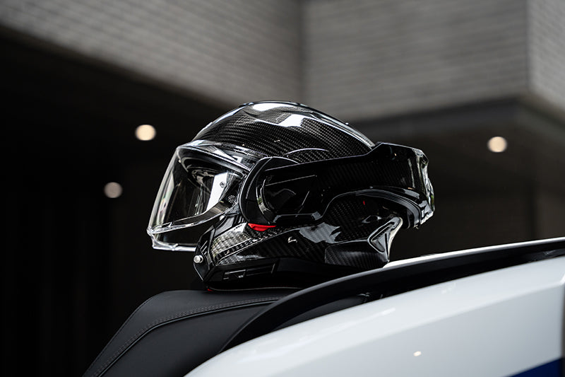 HJC F100 Carbon helmet lifestyle detail view