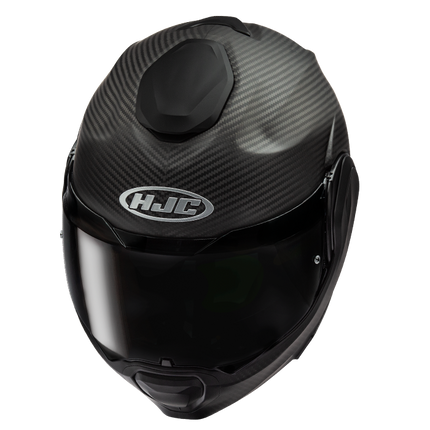 HJC F100 Carbon Matte Black modular helmet front view