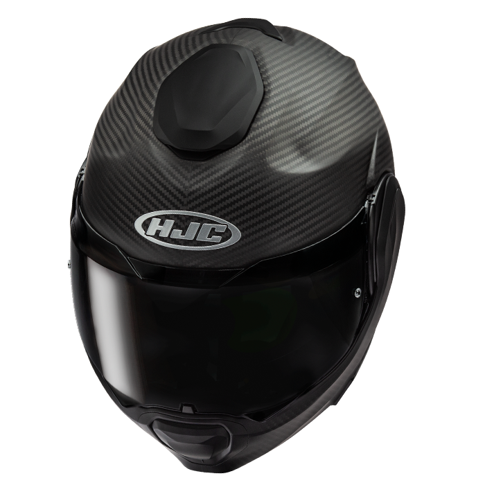 HJC F100 Carbon Matte Black modular helmet front view