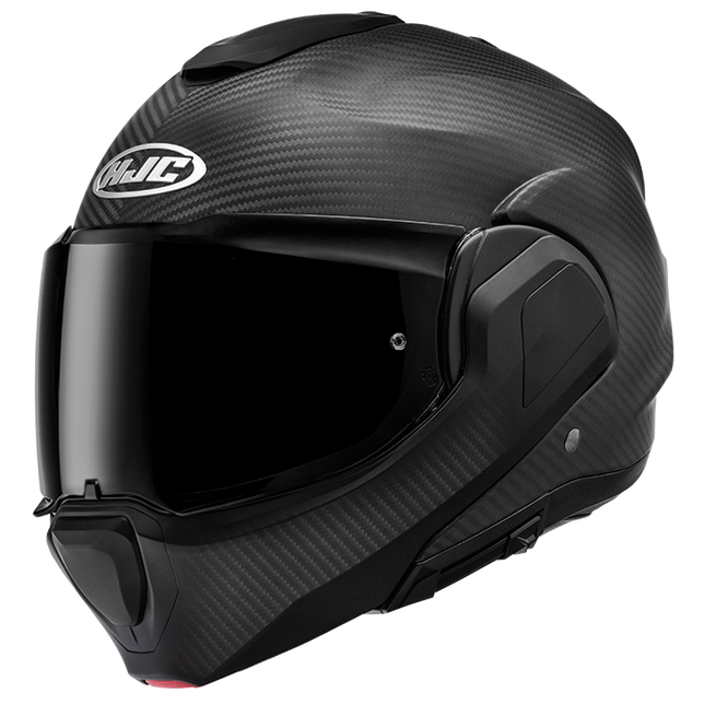 HJC F100 Carbon Matte Black modular helmet left front view