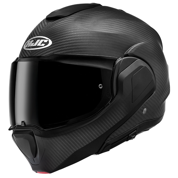 HJC F100 Carbon Matte Black modular helmet left front view