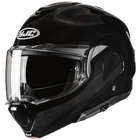HJC F100 Solid helmet in Gloss Black, front three-quarter view