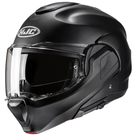 HJC F100 Solid helmet in Matte Black, front three-quarter view