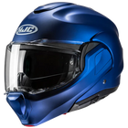 HJC F100 Solid helmet in Metallic Blue, front three-quarter view
