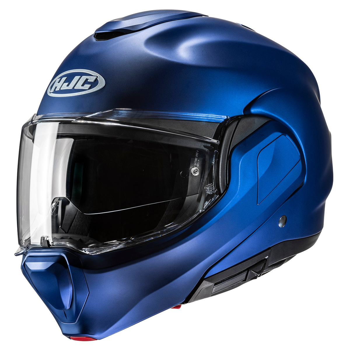 HJC F100 Solid helmet in Metallic Blue, front three-quarter view