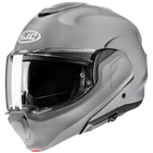 HJC F100 Solid helmet in Nardo Grey, front three-quarter view