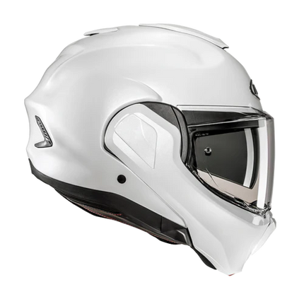 HJC F100 Solid helmet in White, side view