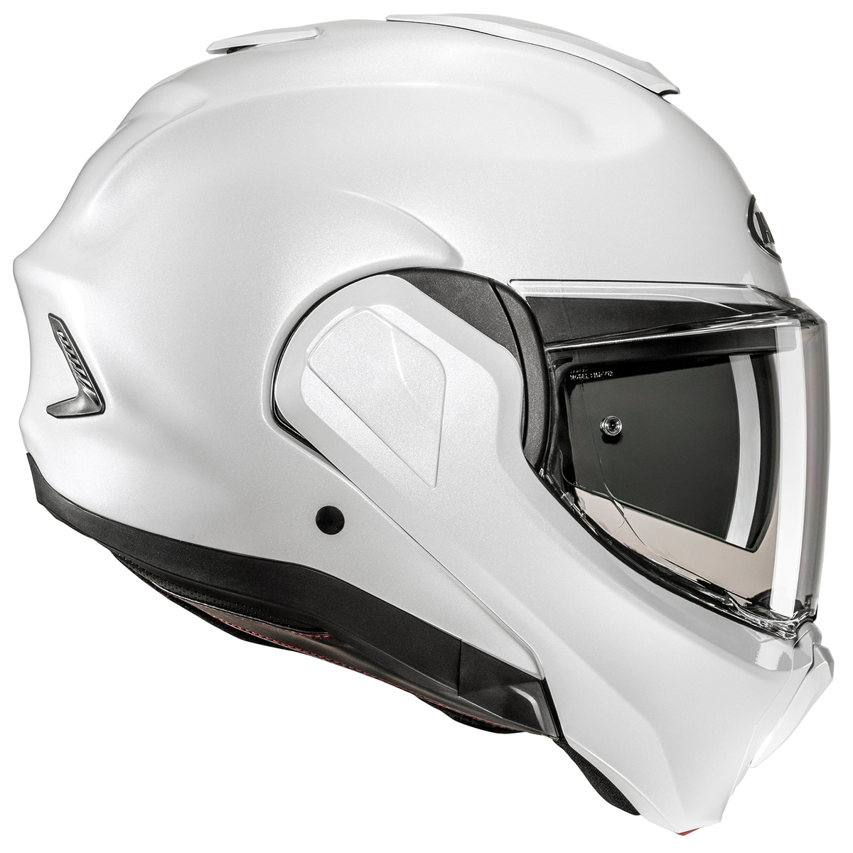 HJC F100 Solid helmet in White, side view