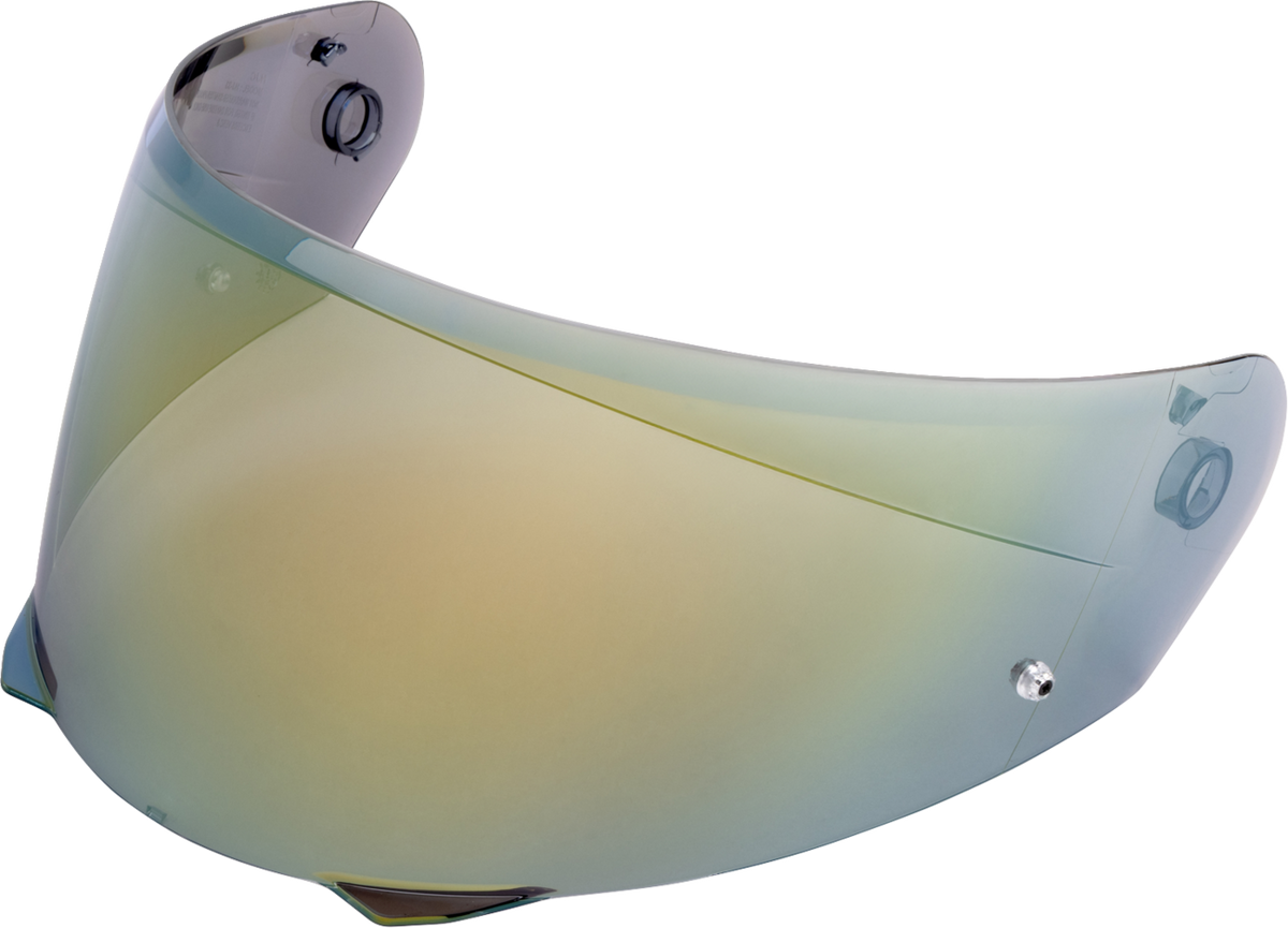 HJC HJ-33 RST Gold Pinlock-ready face shield, front three-quarter view for i90 and i91 helmets