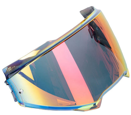 HJC F100 HJ-45 faceshield in Red, studio view