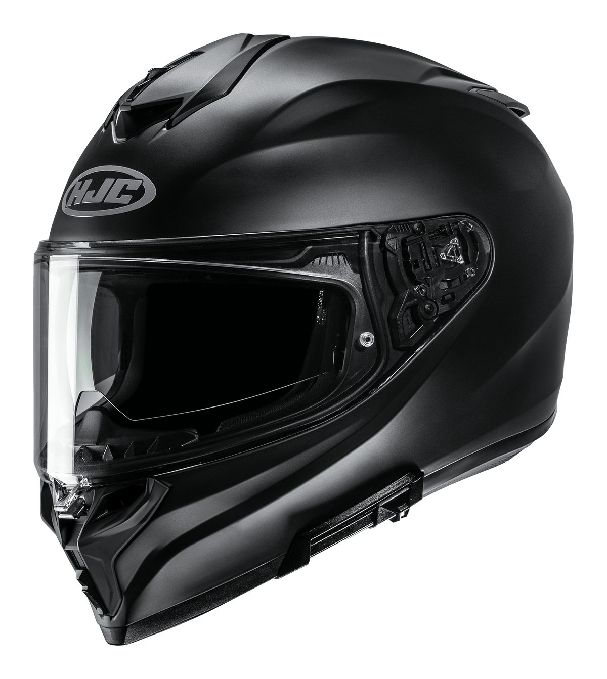 HJC i72 Helmet, Matte Black, front three-quarter view