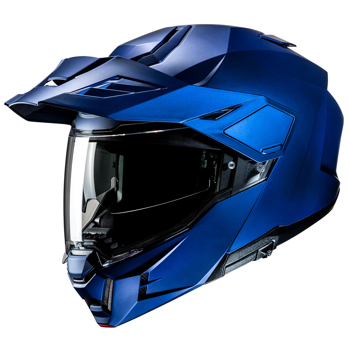 HJC i80 Solid in Semi-Flat Metallic Blue - three-quarter view