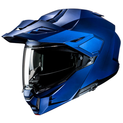 HJC i80 Solid in Semi-Flat Metallic Blue - three-quarter view
