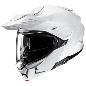 HJC i80 Solid in White - three-quarter view