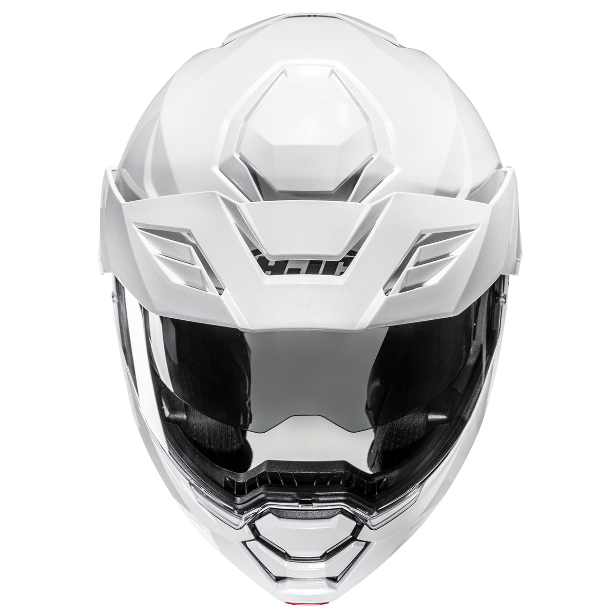 HJC i80 Solid in White - front view