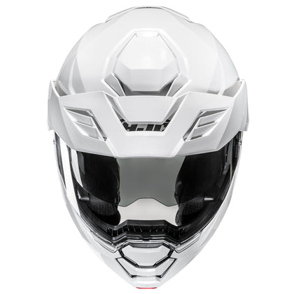 HJC i80 Solid in White - front view